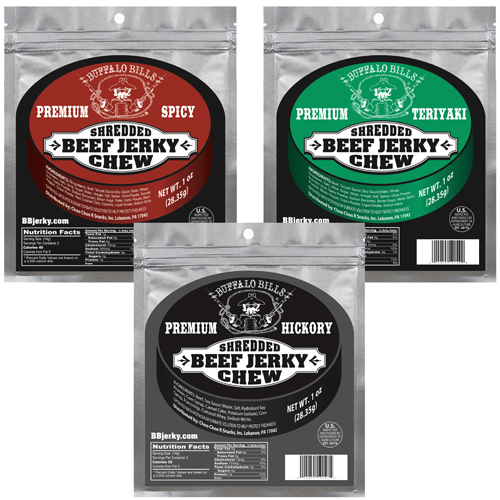 Buffalo Bills Beef Jerky Chew 1oz Packs - 12-Ct Bags