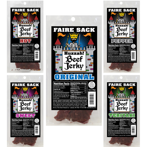 Buffalo Bills Faire Sack Huzzah! Beef Jerky – 5oz Packs No Burlap