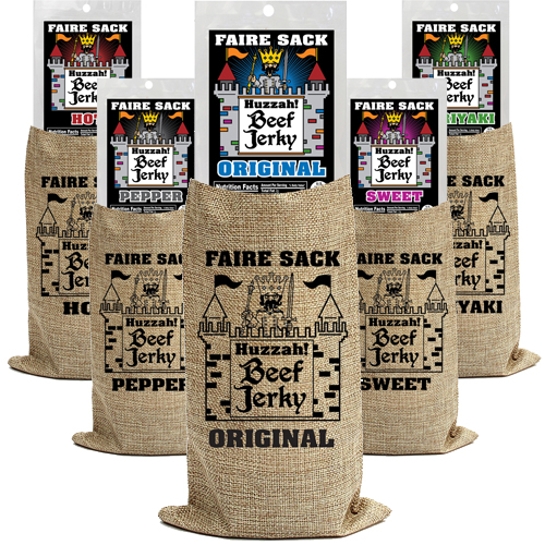 Buffalo Bills Faire Sack Huzzah! Beef Jerky – (1) 5oz Pack w/ Burlap