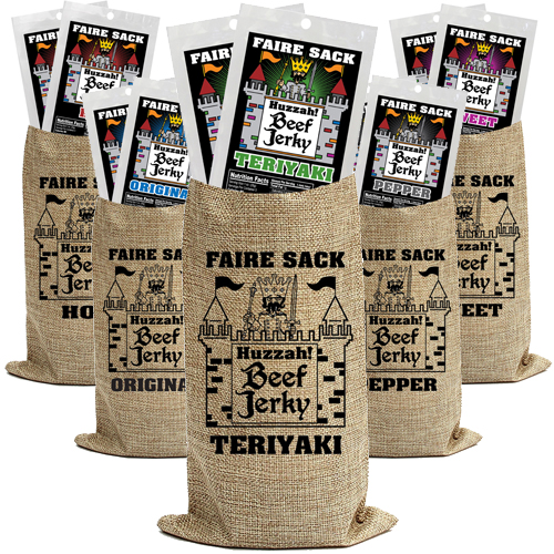 Buffalo Bills Faire Sack Huzzah! Beef Jerky – (2) 5oz Packs w/ Burlap