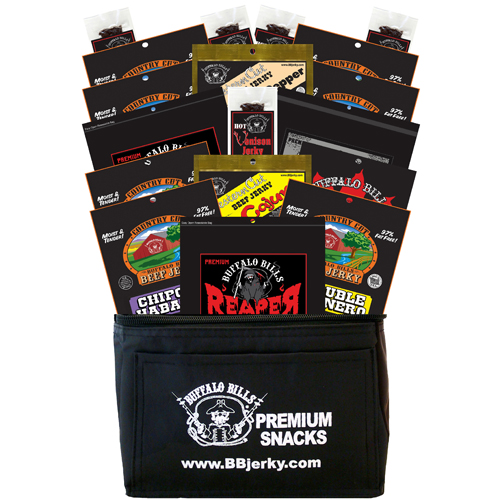 Buffalo Bills 18-Piece HOT & SPICY LOVERS Jerky 6-Pack Gift Coolers