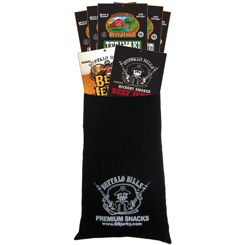 Buffalo Bills 7-Piece LOW CARB BEEF JERKY SAMPLER Wine Gift Bags