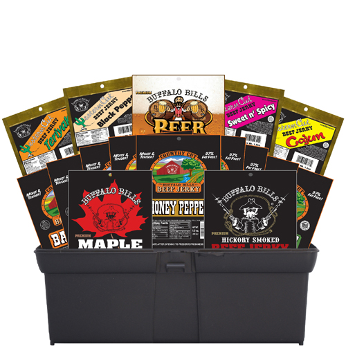 Buffalo Bills 16-Piece Beef Jerky Sampler Gift Tool Box