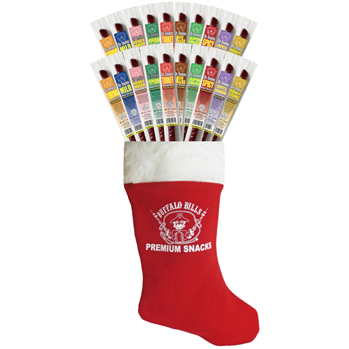 Buffalo Bills 20-Piece OLE' SMOKIES BEEF STICK Christmas Stockings