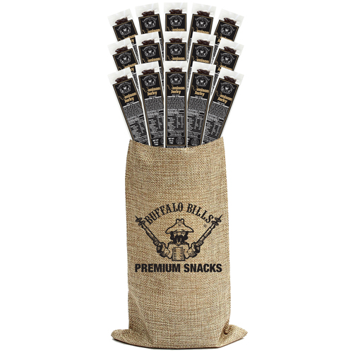 Buffalo Bills 15-Piece VENISON JERKY Burlap Wine Bags