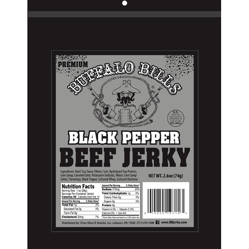 Buffalo Bills Premium Black Pepper Beef Jerky Packs - 2.6oz
