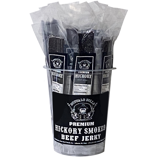 Buffalo Bills Premium Hickory Beef Jerky 20-ct 7” Strips - Wrapped