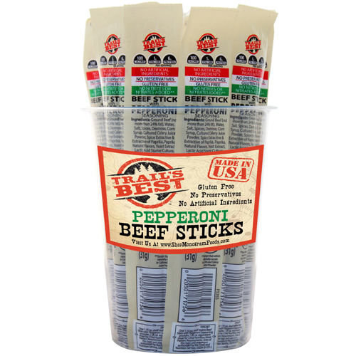 Trail's Best 1.1oz Beef Sticks - 16-ct Tubs