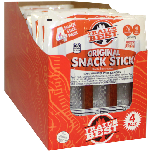 Trail's Best Original 1.12oz Snack Sticks 4-Pack - 24-ct Boxes
