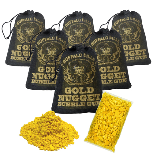 Buffalo Bills Gold Nugget Bubble Gum - 6 Ct Bags