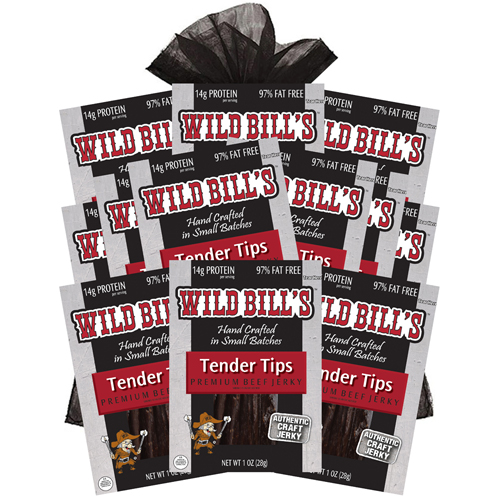 Wild Bill’s 12-Piece Original Tender Tips Beef Jerky Gift Bags