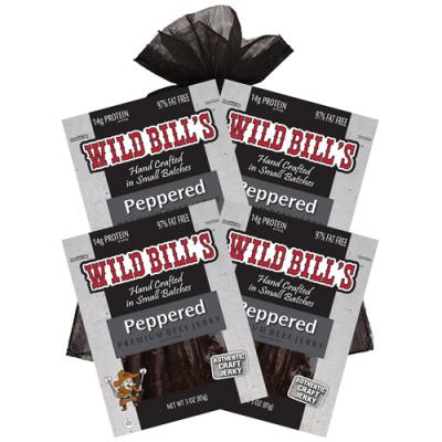 Wild Bill’s 4-Piece Black Peppered Beef Jerky Gift Bags