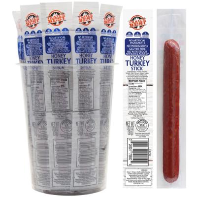 Trail’s Best 1.1oz Honey Turkey Sticks - 16-ct Tub