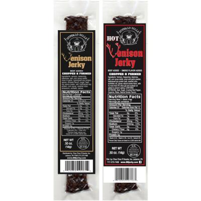 Buffalo Bills Venison Jerky Strips - Single Wrapped Strips
